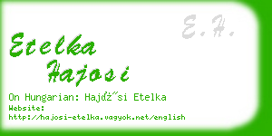 etelka hajosi business card